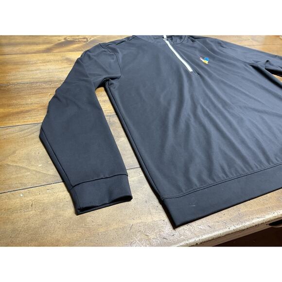 Waggle Golf Half Zip Pullover Mens XL Black Performance Stretch Rooster - Picture 4 of 12
